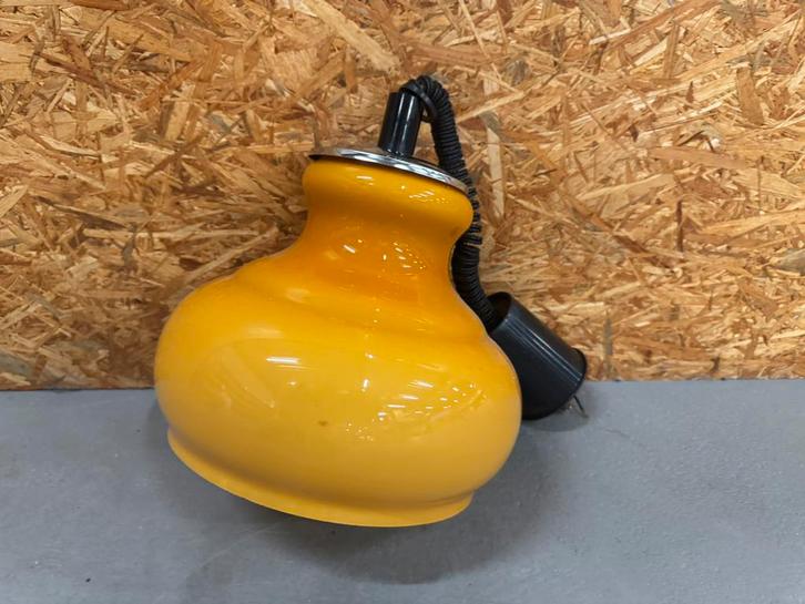 Vintage 70’es glazen hanglamp retro design eyecatcher! ReK4, Antiek en Kunst, Antiek | Lampen, Ophalen of Verzenden