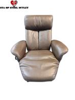 Relaxstoel Himolla Grijs Leder, Huis en Inrichting, Fauteuils, Minder dan 75 cm, Leer, Ophalen of Verzenden, Zo goed als nieuw