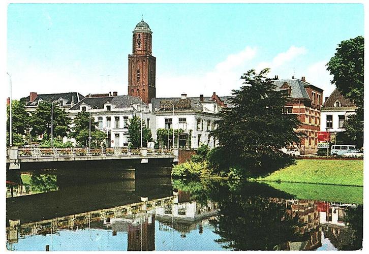908979	Zwolle	jr 60 70 Ov	Gelopen met zegel, Verzamelen, Ansichtkaarten | Nederland, Gelopen, Overijssel, 1960 tot 1980, Ophalen of Verzenden