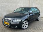 Zwarte Audi A3 1.6 FSI S-Line 116PK Sportback/APK/Leer/Airco, Auto's, Voorwielaandrijving, 65 €/maand, 15 km/l, Zwart
