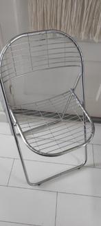 Vintage draadstalen metalen klapstoel Ikea chroomkleurig, Huis en Inrichting, Stoelen, Gebruikt, Overige kleuren, Ophalen of Verzenden