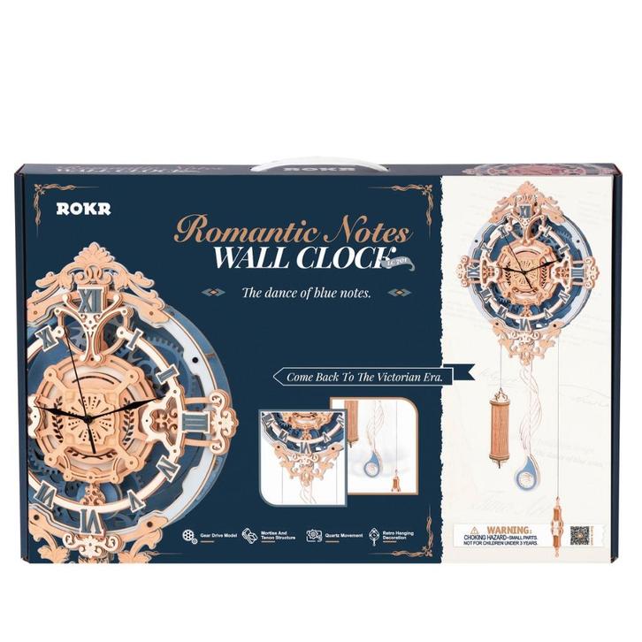 Robotime Romantic Notes Wall Clock LC701 Bouwpakket Nieuw, Hobby en Vrije tijd, Modelbouw | Overige, Nieuw, Groter dan 1:32, Ophalen of Verzenden