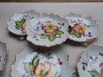 Zes petit four bordjes viooltjes, Ophalen of Verzenden
