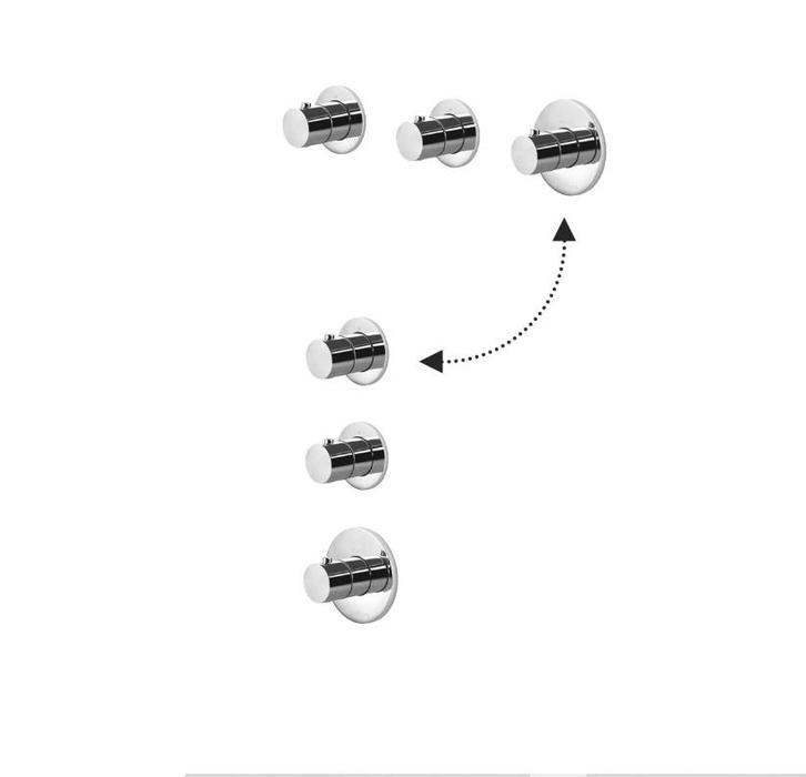 PAFFONI MODULAR BOX AFBOUWDEEL THERMOSTATISCHE INBOUWKRAAN, Doe-het-zelf en Verbouw, Sanitair, Nieuw, Overige typen, Chroom, Ophalen of Verzenden