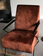 Prachtige Fauteuil brique roestkleur modern, Huis en Inrichting, Fauteuils, Ophalen, Zo goed als nieuw
