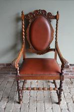 Antieke eiken kasteelstoel, fauteuil in uitstekende staat., Antiek en Kunst, Antiek | Meubels | Stoelen en Banken, Ophalen