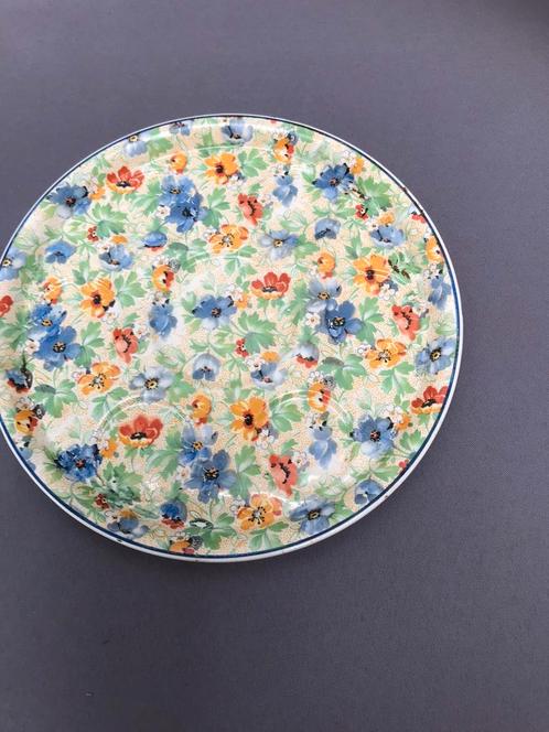 Eierdoppen bord met bloemen van societe ceramique, Antiek en Kunst, Antiek | Servies los, Ophalen