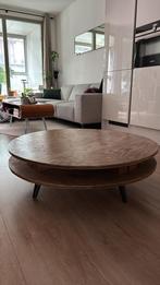 Zelfgemaakte salontafel, Ophalen, 50 tot 100 cm, Rond, Zo goed als nieuw