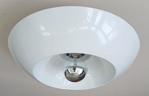 Dijkstra plafondlamp, wit, vintage, space age, jaren 60 / 70, Huis en Inrichting, Lampen | Plafondlampen, Gebruikt, Metaal, Ophalen of Verzenden