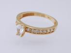 14 karaat Gouden Alliance Ring Zirconia M17.75, Jw, Verzenden, Nieuw, 17 tot 18