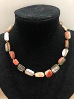 Vintage parelmoer ketting, Sieraden, Tassen en Uiterlijk, Kettingen, Ophalen of Verzenden, Zo goed als nieuw, Overige kleuren