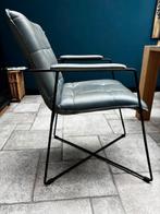 Zes leren eetkamerstoelen, Huis en Inrichting, Stoelen, Ophalen, Overige kleuren, Leer, Zo goed als nieuw