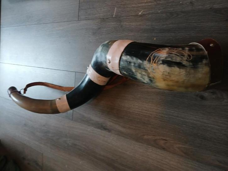 Bieden longhorn, Muziek en Instrumenten, Blaasinstrumenten | Hoorns, Gebruikt, Ophalen
