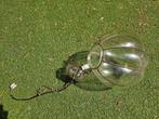 Bolvormige oude hanglamp, antiekisch, Huis en Inrichting, Lampen | Plafondlampen, Ophalen, Gebruikt, Glas