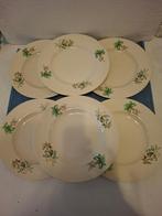 Petrus Regout - Groene Lelie - 6 mooie ontbijtborden, Ophalen of Verzenden