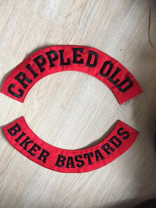 Setje biker rockers: crippled old biker bastards rood/ zwart, Motoren, Kleding | Motorkleding, Overige typen, Heren, Nieuw zonder kaartje