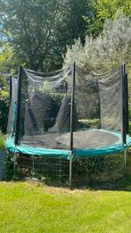 Trampoline #365cm met net en trapje, Ophalen, Gebruikt