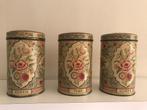 Drie brocante voorraadblikken, Ophalen of Verzenden, Gebruikt, Overige materialen, Pot, Bus of Blik