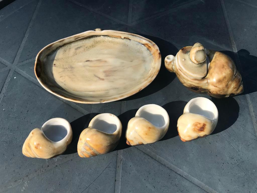 Opdiensetje voor slakken van porselein, Huis en Inrichting, Keuken | Servies, Ophalen of Verzenden, Zo goed als nieuw, Porselein