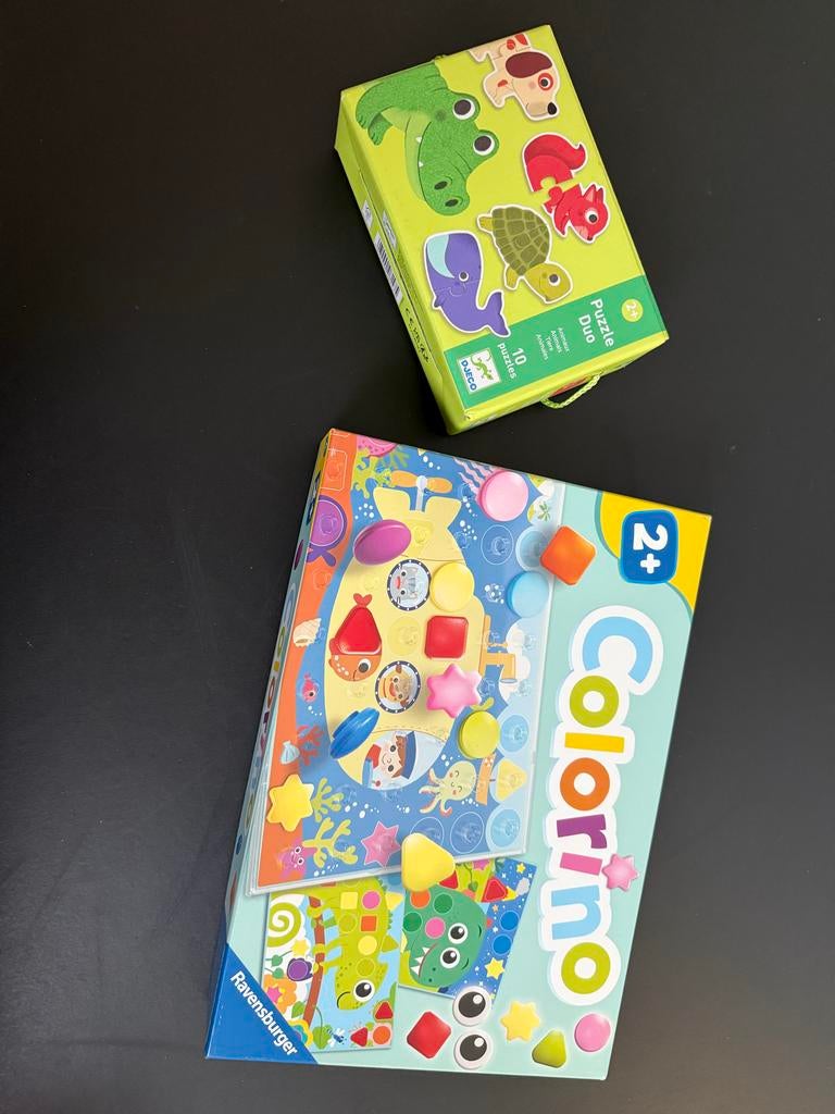 Djeco Duo Puzzel & Ravensburger Colorino 2+, Kinderen en Baby's, Ophalen, Zo goed als nieuw, Puzzelen