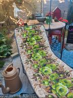 Vintage ligbed stretcher groen bloem opklapbaar, Ophalen of Verzenden, Gebruikt