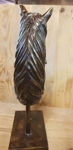 DUBBELE PAARDENHOOFD / BRONZEN BEELD, Dierenbeeld, Info@huisentuindecoratiemarie.nl, Huis en tuin decoratie marie, Peize