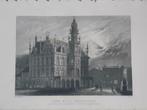 035 / Stadhuis Oudenaarde / Audenaarden Staalgravure 1835, Antiek en Kunst, Ophalen of Verzenden