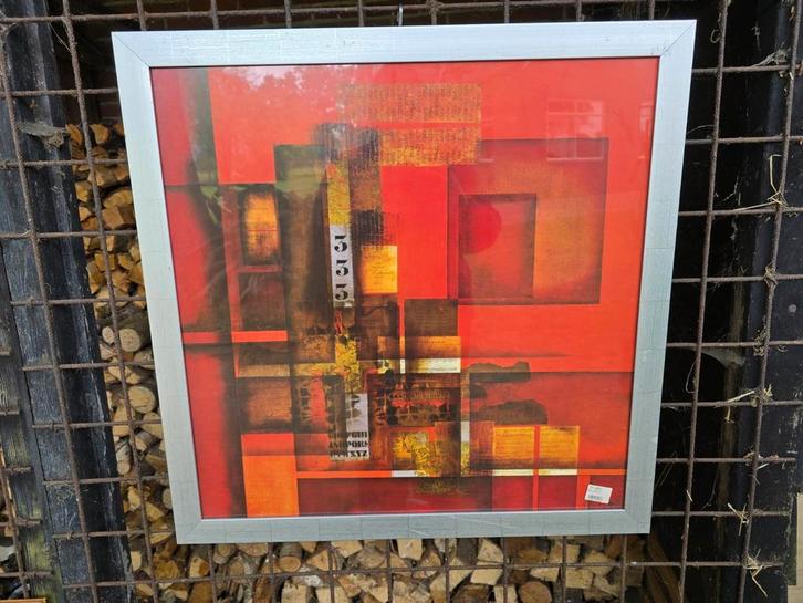 2 Moderne Prenten in Lijst, Antiek en Kunst, Kunst | Schilderijen | Abstract, Ophalen