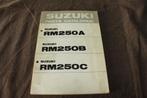 Suzuki RM250 A B C 1977 motorcycle parts catalogue  RM 250, Ophalen of Verzenden, Suzuki