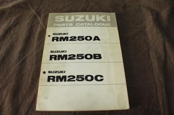 Suzuki RM250 A B C 1977 motorcycle parts catalogue  RM 250  beschikbaar voor biedingen