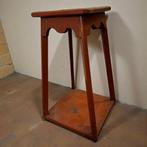 Vintage oranje houten bijzettafel / plantentafel / kruk, Ophalen