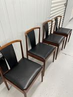 4 stuks vintage design jaren 60 stoelen, Ophalen, Gebruikt, Jaren 60, Zwart