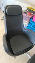 Luxe leren draai stoel / fauteuil , met bijpassend bankje, Ophalen, Bruin, Leer, Zo goed als nieuw
