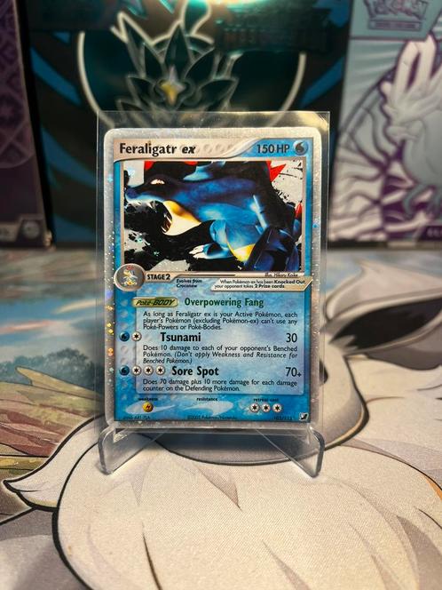Feraligatr EX 103 Holo Pokemon Kaart, Hobby en Vrije tijd, Verzamelkaartspellen | Pokémon, Zo goed als nieuw, Losse kaart, Foil