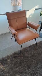 Twee Cognac Leatherlook Fauteuils - Uitstekende Staat, Huis en Inrichting, Fauteuils, Minder dan 75 cm, Ophalen of Verzenden, Zo goed als nieuw