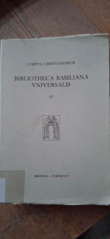 Bibliotheca Basiliana Vniversalis III Corpus Christianorus beschikbaar voor biedingen