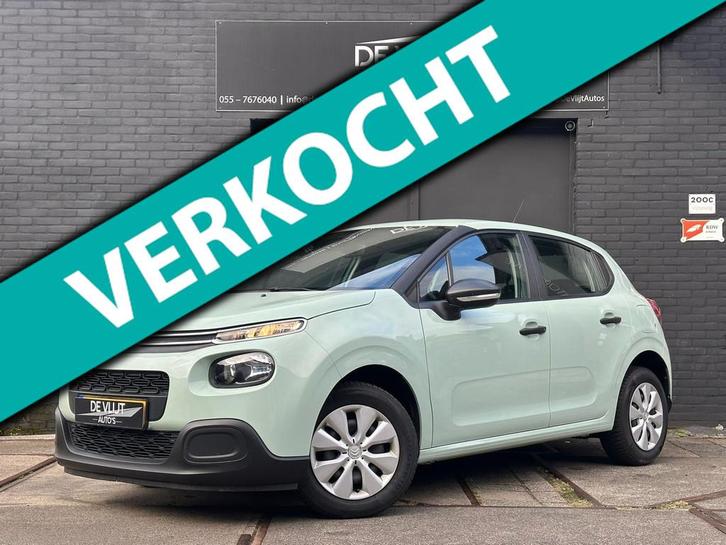 Citroen C3 1.2 PureTech Live | Cv op Afstand | Stuurbekracht, Auto's, Citroën, Bedrijf, Te koop, C3, ABS, Airbags, Bluetooth, Boordcomputer