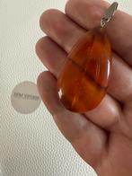 R221/Grote vintage AMBER Druppel Hanger, Gebruikt, Overige voorstellingen, Verzenden, X