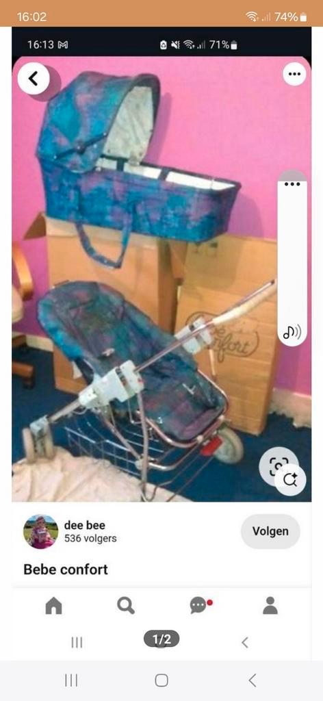 Vintage Bebe Comfort kinder/wandelwagen, Kinderen en Baby's, Buggy's, Gebruikt, Voetenzak, Ophalen of Verzenden