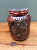 Pot met Decoratie, Huis en Inrichting, Woonaccessoires | Vazen, Gebruikt, Ophalen of Verzenden, Glas, Minder dan 50 cm