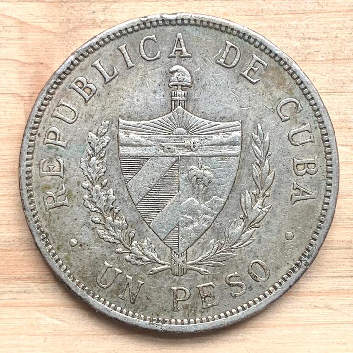 Cuba 1 Peso 1932 zilver, Postzegels en Munten, Munten | Amerika, Midden-Amerika, Zilver, Ophalen of Verzenden