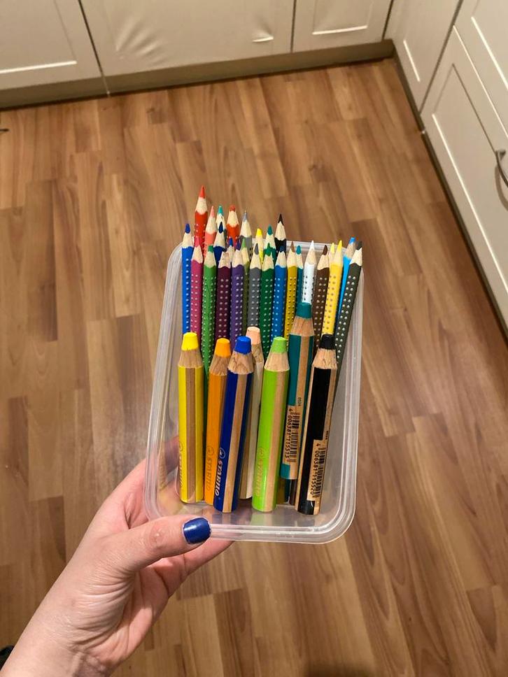 Faber Castel & Stabilo Kleurpotloden Set, Hobby en Vrije tijd, Tekenen, Gebruikt, Potlood of Stift, Ophalen of Verzenden