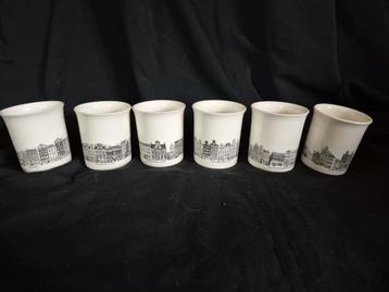 6 bekers grachtenservies Villeroy Boch beschikbaar voor biedingen