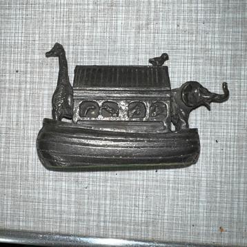 WNF 25 jaar – tinnen beeldje Noach’s Ark (1987) Ornament beschikbaar voor biedingen