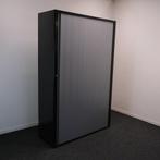 Roldeurkast, Zwart, Grijs, 127x45x195cm, Archiefkast, RD79, Gebruikt, 100 tot 150 cm, -, -