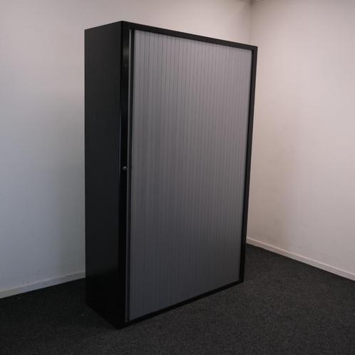 Roldeurkast, Zwart, Grijs, 127x45x195cm, Archiefkast, RD79, Huis en Inrichting, Kasten | Roldeurkasten en Archiefkasten, Gebruikt