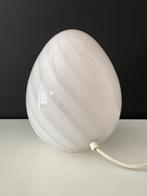 Prachtige vintage Murano Egg lamp, tafellamp, jaren 70, Vintage midcentury italian design antiek space age glaskunst, Gebruikt