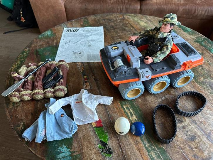Action man jungle explorer, truck, vintage, jaren '90, Kinderen en Baby's, Speelgoed | Actiefiguren, Gebruikt, Ophalen of Verzenden