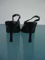 GRATIS VERZENDEN| Gianfranco Saia leren zwarte slingbacks 35, Verzenden, Zwart, Zo goed als nieuw, Schoenen met hoge hakken