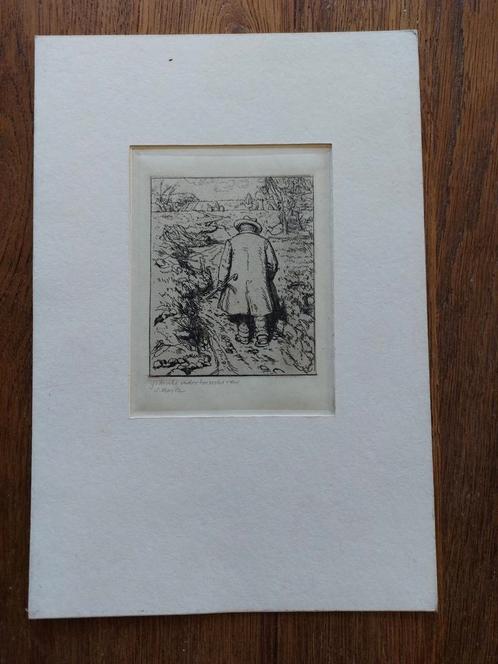 Ets, door Axel de Savornin Lohman 17x25, Antiek en Kunst, Kunst | Etsen en Gravures, Ophalen of Verzenden